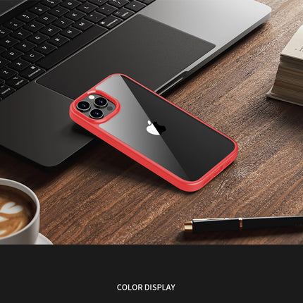 Kapa Hawkeye Clear Back Cover for Apple iPhone 15 Pro | Camera Lens Protector Shockproof Slim Clear Case Cover (Red)