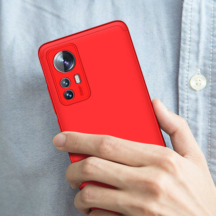 Kapa Double Dip Full 360 Protection Back Case Cover for Redmi Note 12 Pro Plus (Red)