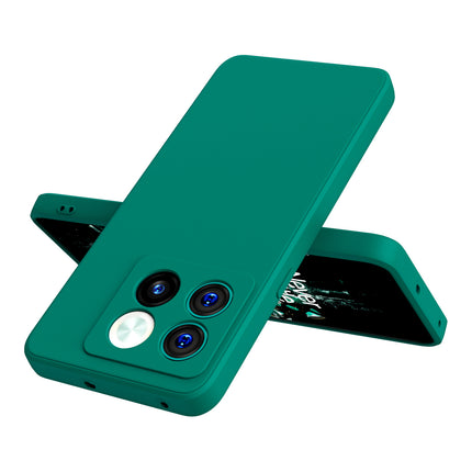 Kapa Matte Lens Protective Shockproof Flexible Back Cover for OnePlus 10T ,Slim Silicone with Soft Lining Shockproof Flexible Full Body Bumper Case (Green)