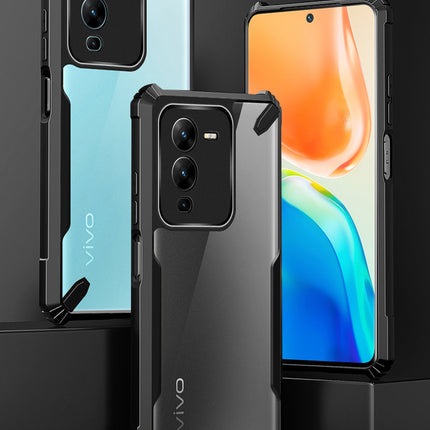 Kapa Bull Back Cover for Vivo V25 Pro (5G) , [Military Grade Protection] Shock Proof Slim Hybrid Bumper Case (Black)