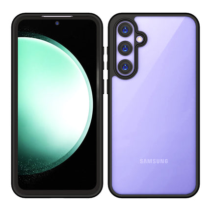 Kapa Hawkeye Clear Back Cover for Samsung Galaxy S23 FE | Camera Lens Protector Shockproof Slim Clear Case Cover (Black Sides)