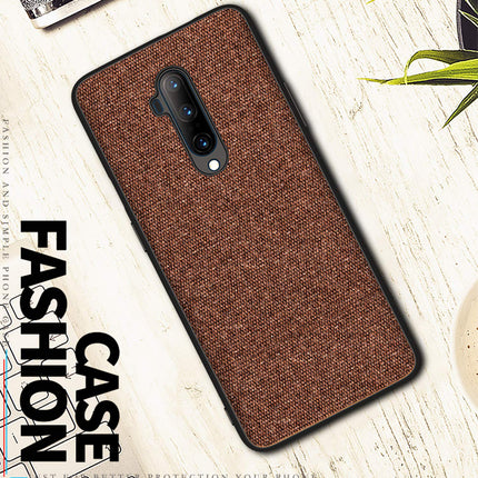 Soft Full Fabric Protective Shockproof Back Case Cover for OnePlus 7T Pro / One Plus 7T Pro (Full Brown)