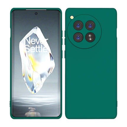 Kapa Matte Protective Lens Flexible Back Cover for Oneplus 12R | Slim Silicone with Soft Lining Shockproof Full Body Bumper Case (Green)