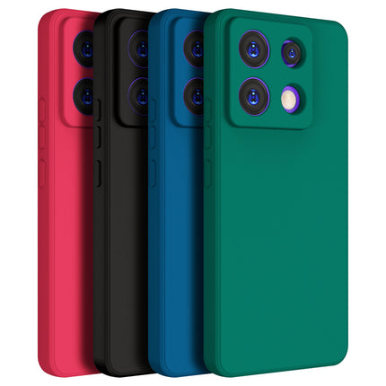 Kapa Matte Protective Lens Flexible Back Cover for Poco X6 PRO / Redmi Note 13 PRO | Slim Silicone with Soft Lining Shockproof Full Body Bumper Case (Black)