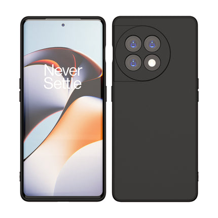 Kapa Matte Protective Lens Flexible Back Cover for OnePlus 11R | Slim Silicone with Soft Lining Shockproof Full Body Bumper Case (Black)