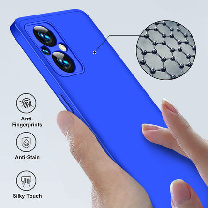 Double Dip Full 360 Protection Back Case Cover for Oppo F21 PRO (5G) (Blue)