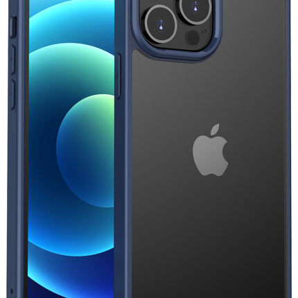Hawkeye Clear Back Cover for Apple iPhone 13 PRO MAX (6.7 inch) , Camera Lens Protector Shockproof Slim Clear Case Cover (Blue)