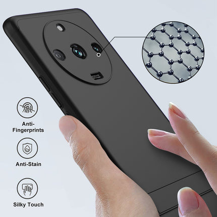 Kapa Double Dip Full 360 Protection Back Case Cover With Stand for Realme 11 Pro / 11 Pro Plus (Black)