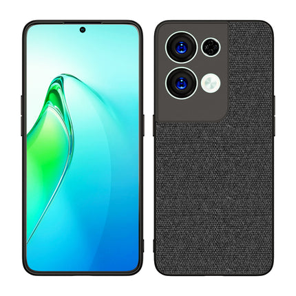 Kapa Soft Fabric Hybrid Protective Back Case Cover for Oppo Reno 8 PRO (5G) (Black) - Mobizang
