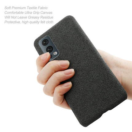 Woven Soft Fabric Case for OnePLus Nord 2 Back Cover, Shock Protection Slim Hard Anti Slip Back Cover (Black)