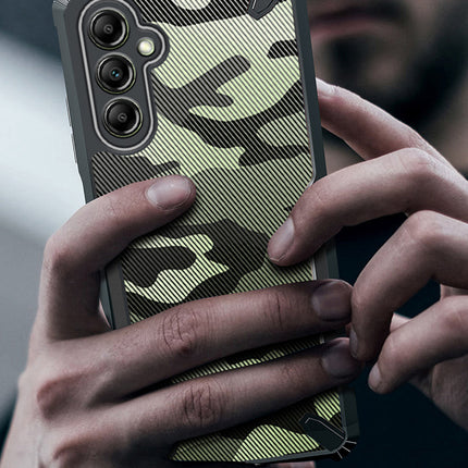 Kapa Bull Camouflage Back Cover for Samsung Galaxy S24 PLUS | [Military Grade Protection] Shock Proof Slim Hybrid Bumper Case (Black) - Mobizang