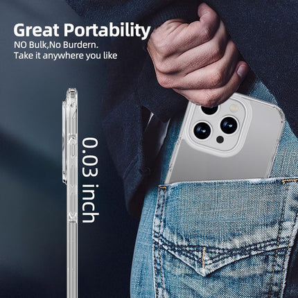 Kapa Shield Clear Acrylic Back Shock Proof Case Cover for Apple iPhone 15 Pro Max (Transparent) - Mobizang
