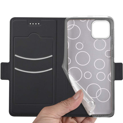 Noble Slim Magnetic & Card Holder Stand Leather Flip Case Cover for Apple iPhone 13 Pro Max (6.7) (Black)