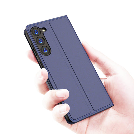 Kapa Noble Slim Magnetic Leather Flip Case Cover for Samsung Galaxy S23 Plus ,Card Holder Stand Leather Flip Wallet Case (Blue) - Mobizang