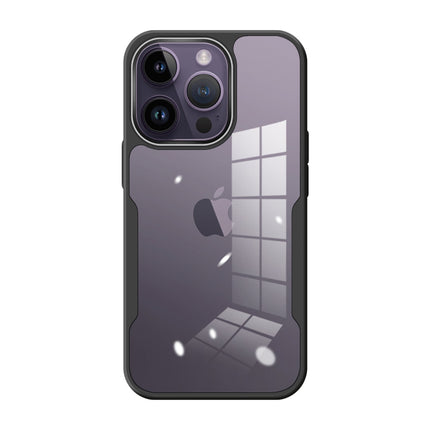 Kapa Beetle V2 for Apple iPhone 14 Pro Back Cover , [Military Grade] Shockproof Slim Camera Ring Hybrid Clear Case (Black)