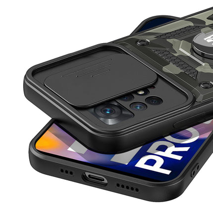 Kapa Tank Back Cover for Redmi Note 11 PRO + PLUS , Shockproof Lens Protection Case (Black)