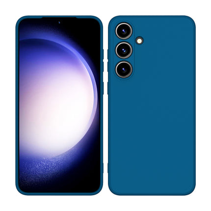 Kapa Matte Protective Lens Flexible Back Cover for Samsung Galaxy S24 | Slim Silicone with Soft Lining Shockproof Full Body Bumper Case (Blue)