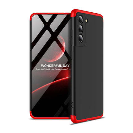 Double Dip Full 360 Protection Back Case Cover for Samsung Galaxy S21 FE (Red,Black) - Mobizang