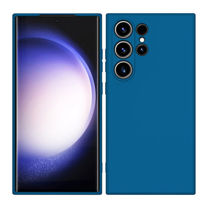 Kapa Matte Protective Lens Flexible Back Cover for Samsung Galaxy S24 ULTRA | Slim Silicone with Soft Lining Shockproof Full Body Bumper Case (Blue)