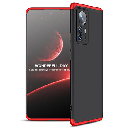 Kapa Double Dip Full 360 Protection Back Case Cover for Redmi Note 12 Pro Plus (Red , Black)