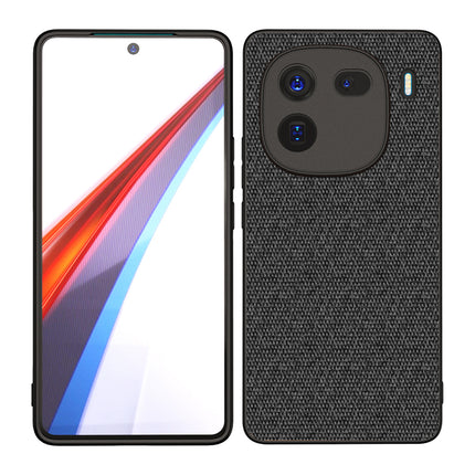 Kapa Soft Full Fabric Protective Back Case Cover for Iqoo 12 (5G) | Shockproof Slim Hard Anti Slip Back Case (Black) - Mobizang