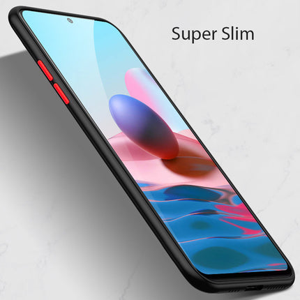 Camouflage Paper Thin Back Cover For Xiaomi Redmi Note 10 Pro /  Note 10 Pro Max , Super Slim Matte Translucent Full Protection Back Case (Black)