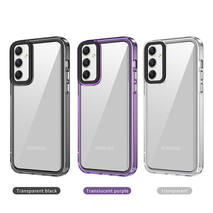 Kapa Warrior Acrylic Clear Back Cover For Samsung Galaxy A34 (5G) | Slim Shockproof [Military Grade Protection] Hybrid Bumper Case (Transparent Sides) - Mobizang