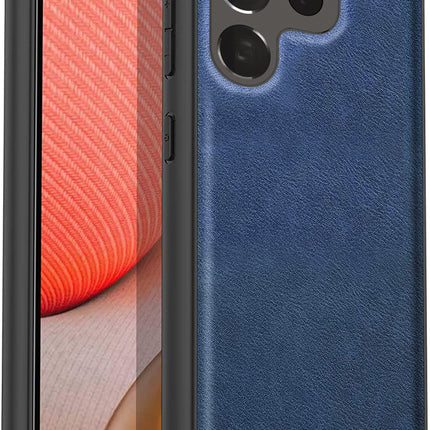 Kapa Tux Back Case for Samsung Galaxy S23 ULTRA | Slim Leather Shockproof Camera Protection Back Cover (Blue)