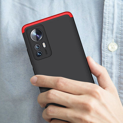 Kapa Double Dip Full 360 Protection Back Case Cover for Redmi Note 12 Pro Plus (Red , Black)