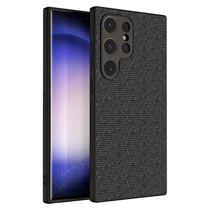 Kapa Soft Full Fabric Protective Back Case Cover for Samsung Galaxy S24 ULTRA | Shockproof Slim Hard Anti Slip Back Case (Black) - Mobizang