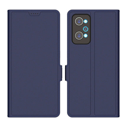Kapa Noble Slim Magnetic Leather Flip Case Cover for Realme GT NEO 3T , Magnetic and Card Holder Stand Leather Flip Wallet Case (Blue)