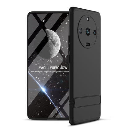 Kapa Double Dip Full 360 Protection Back Case Cover With Stand for Realme 11 Pro / 11 Pro Plus (Black)