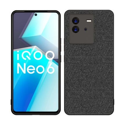 Kapa Soft Full Fabric Protective Back Case Cover for Vivo IQOO Neo 6 (5G) (Black)