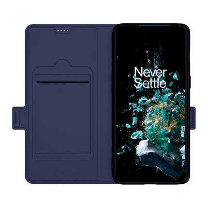 Kapa Noble Slim Magnetic Leather Flip Case Cover for OnePlus 10T (Blue)