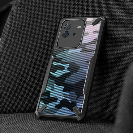 Kapa Bull Camouflage Back Cover for IQOO Neo 6 (5G) , [Military Grade Protection] Shock Proof Slim Hybrid Bumper Case (Black)