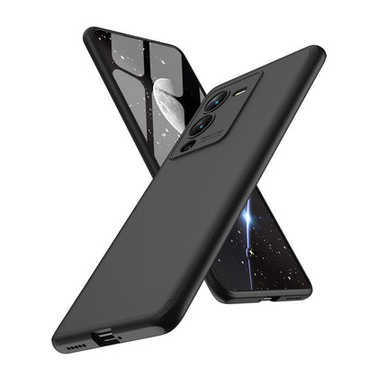 Kapa Double Dip Full 360 Protection Back Case Cover for Vivo V25 PRO (5G) (Black)