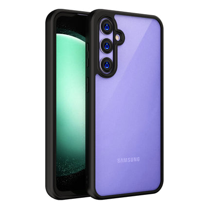 Kapa Hawkeye Clear Back Cover for Samsung Galaxy S23 FE | Camera Lens Protector Shockproof Slim Clear Case Cover (Black Sides)