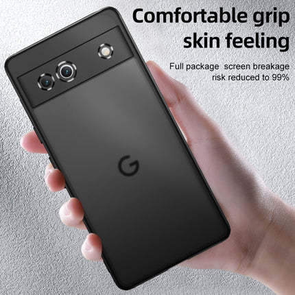 Kapa Shield Frosted Acrylic Back Shock Proof Case Cover for Google Pixel 7A (Black) - Mobizang