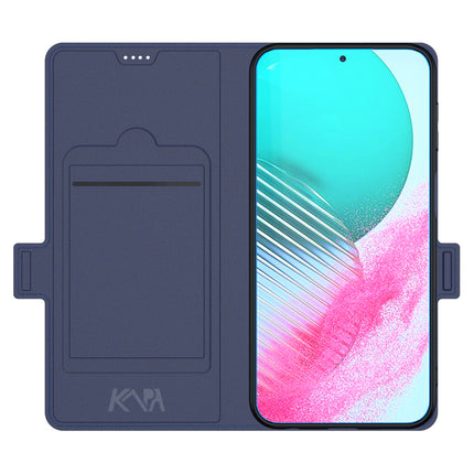 Kapa Noble Slim Magnetic Leather Flip Case Cover for Samsung Galaxy F54 / M54 (5G) | Card Holder Stand Leather Flip Wallet Case (Blue)