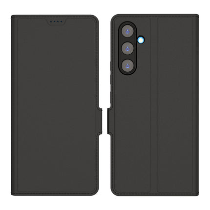 Kapa Noble Slim Magnetic Leather Flip Case Cover for Samsung Galaxy A34 (5G) | Card Holder Stand Leather Flip Wallet Case (Black)