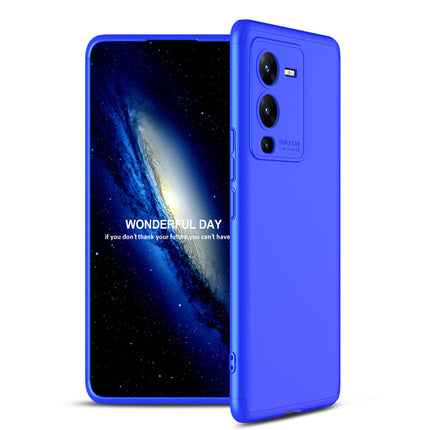 Kapa Double Dip Full 360 Protection Back Case Cover for Vivo V25 PRO (5G) (Blue)