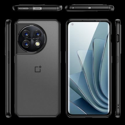 Kapa Shield Frosted Acrylic Back Shock Proof Case Cover for OnePlus 11 (Black) - Mobizang