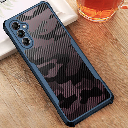 Kapa Beetle Camouflage Back Cover for Samsung Galaxy M34 (5G) / F34 (5G) | [Military Grade Protection] Shock Proof Slim Hybrid Bumper Case (Blue)