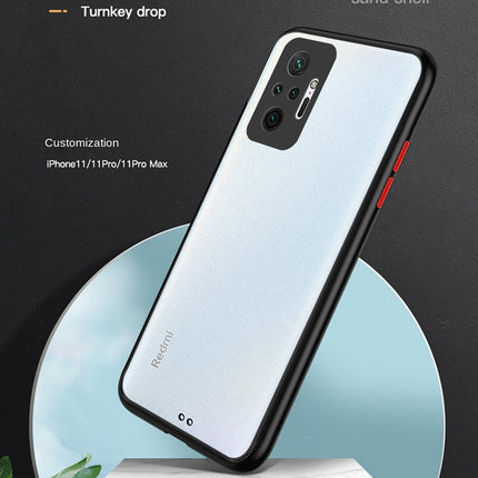 Paper Thin Back Cover For Xiaomi Redmi Note 10 Pro /  Note 10 Pro Max , Super Slim Matte Translucent Full Protection Back Case (Black) - Mobizang