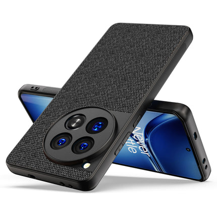 Kapa Soft Full Fabric Protective Back Case Cover for OnePlus 12 | Shockproof Slim Hard Anti Slip Back Case (Black)