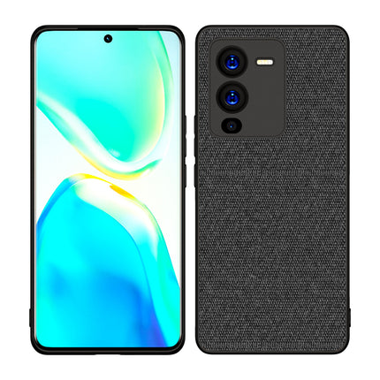 Kapa Soft Full Fabric Protective Back Case Cover for Vivo V25 PRO (5G) (Black)