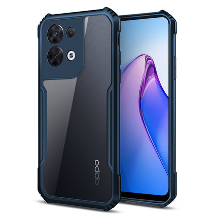 Kapa Beetle for Oppo Reno 8 Pro (5G) Back Case, [Military Grade] Shockproof Slim Hybrid Clear Back Cover (Blue)