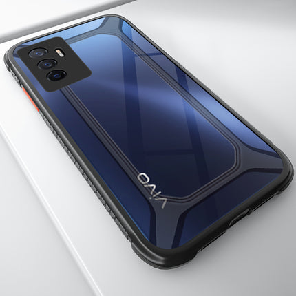 Kapa Unicorn for Vivo V23E (5G) Clear Back Case, Shock Proof Slim Hybrid Bumper Cover (Black)