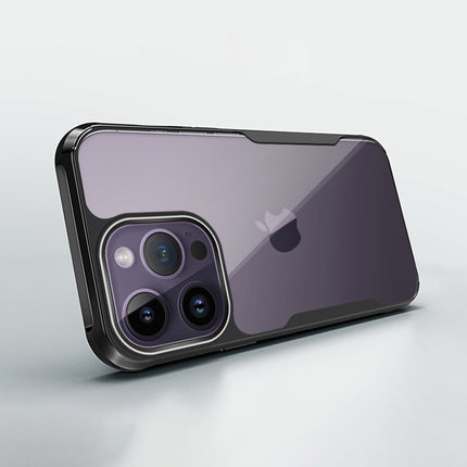 Kapa Beetle V2 for Apple iPhone 14 Pro Back Cover , [Military Grade] Shockproof Slim Camera Ring Hybrid Clear Case (Black)