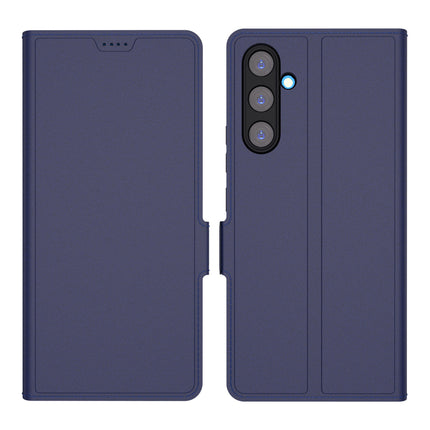 Kapa Noble Slim Magnetic Leather Flip Case Cover for Samsung Galaxy A34 (5G) | Card Holder Stand Leather Flip Wallet Case (Blue)